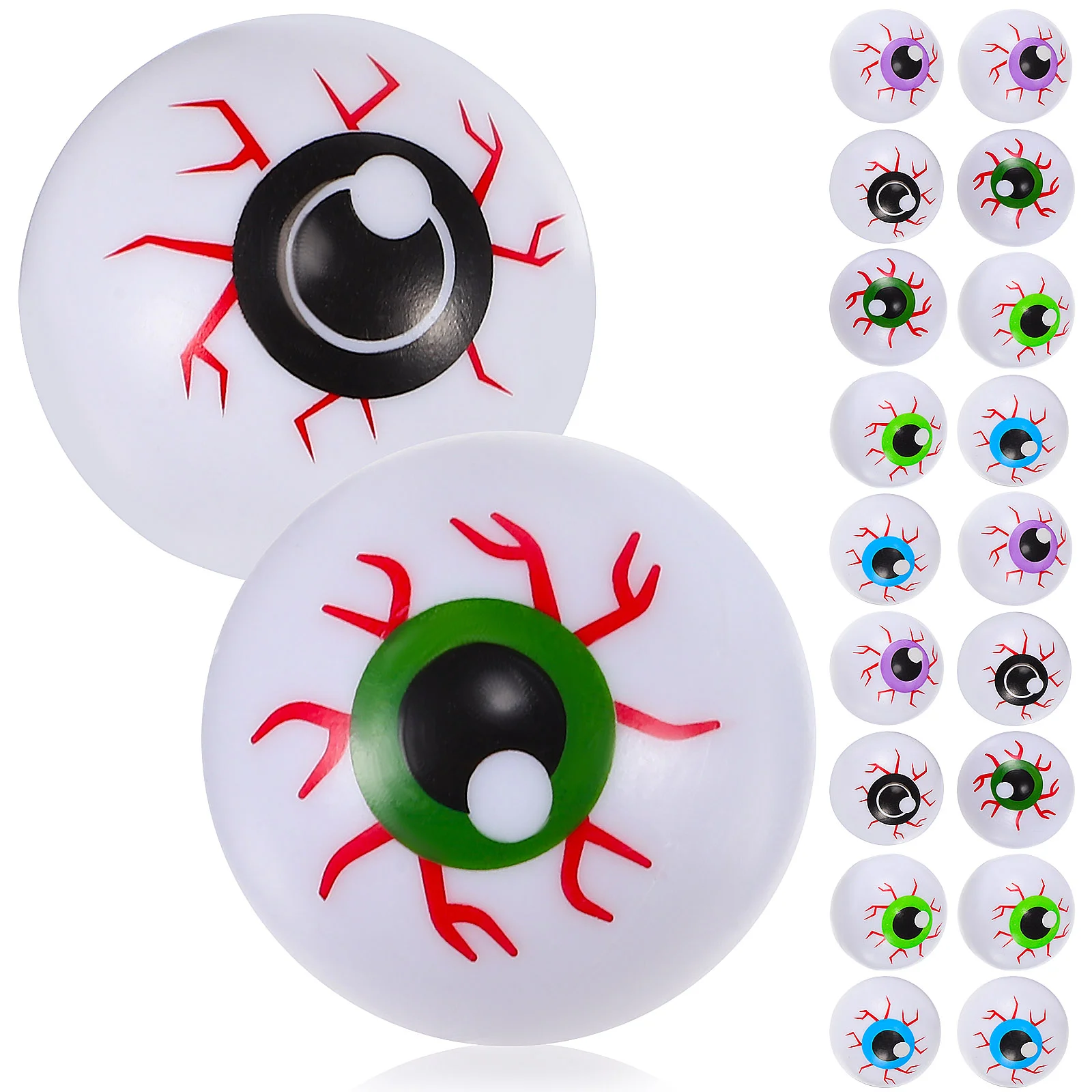 

20 Pcs Halloween Eyeballs Plastic False Toy For Crafts Fake Party Plaything Favor Decoration Spoof