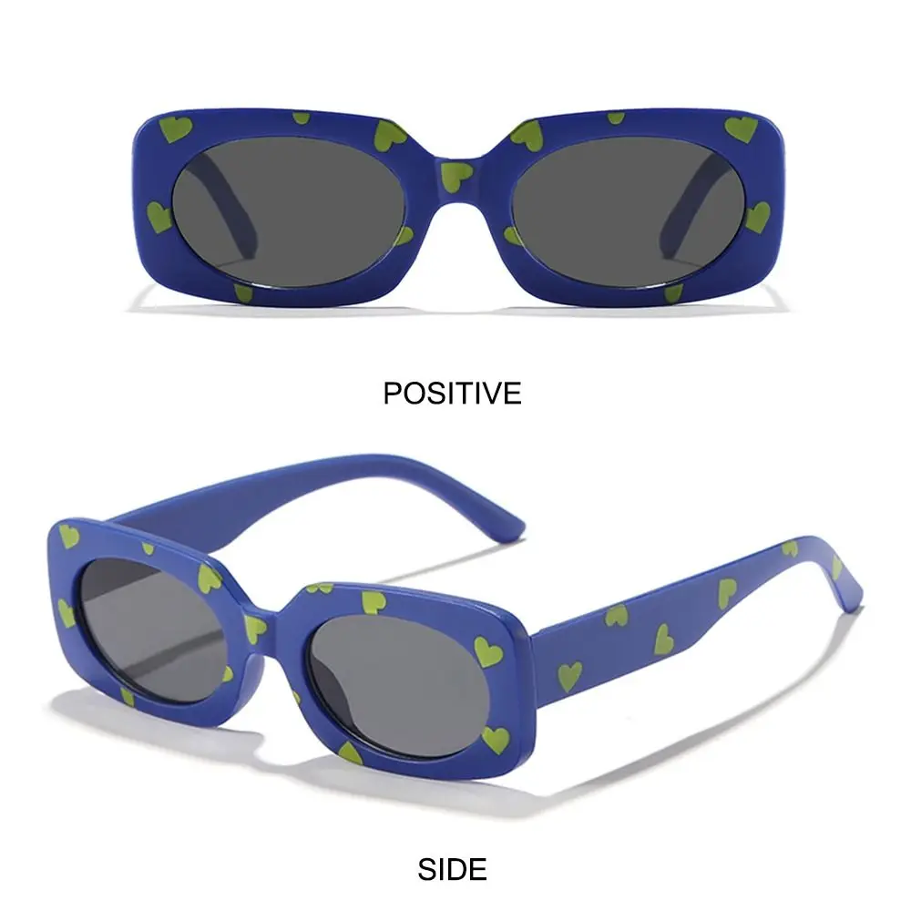 Винтажные солнцезащитные очки с принтом сердца детские UV400 От 2 до 8 лет