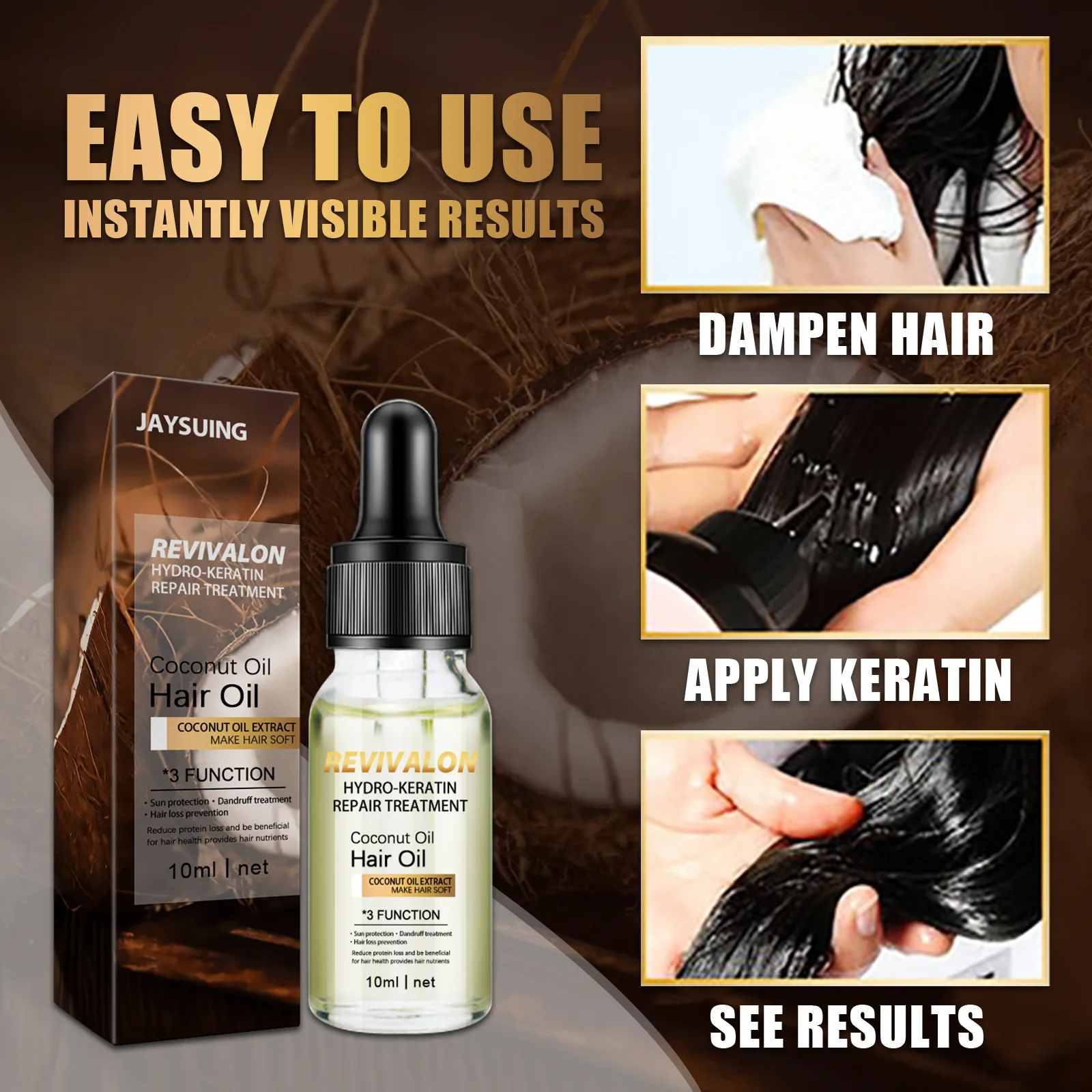 Jaysuing натуральное чистое Кокосовое масло уход за волосами эфирное для