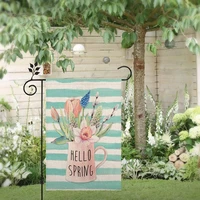 hello spring floral garden flag small vertical double sided seasonal outside for yard farmhouse