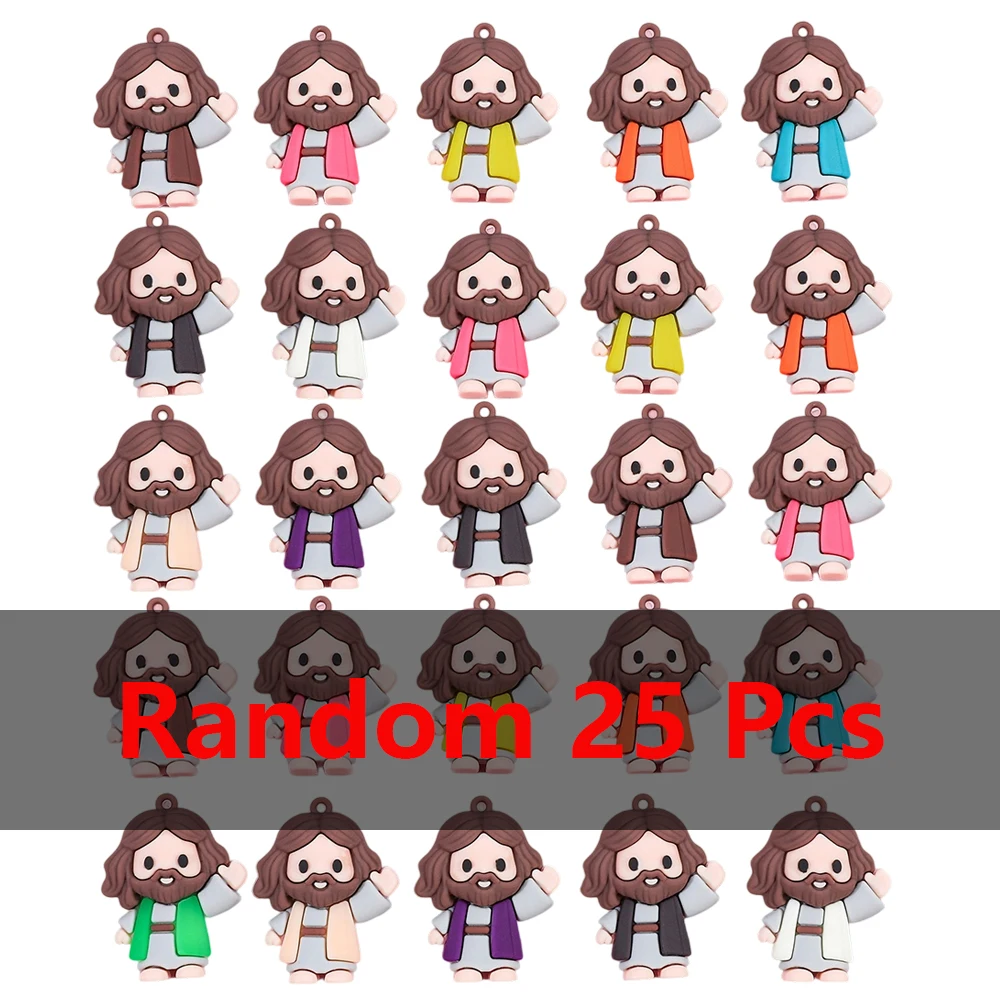 

25 шт. миниатюрные статуи Иисуса ПВХ настольные религиозные фигурки Рождество Пасха Хэллоуин вечерние подарочные украшения