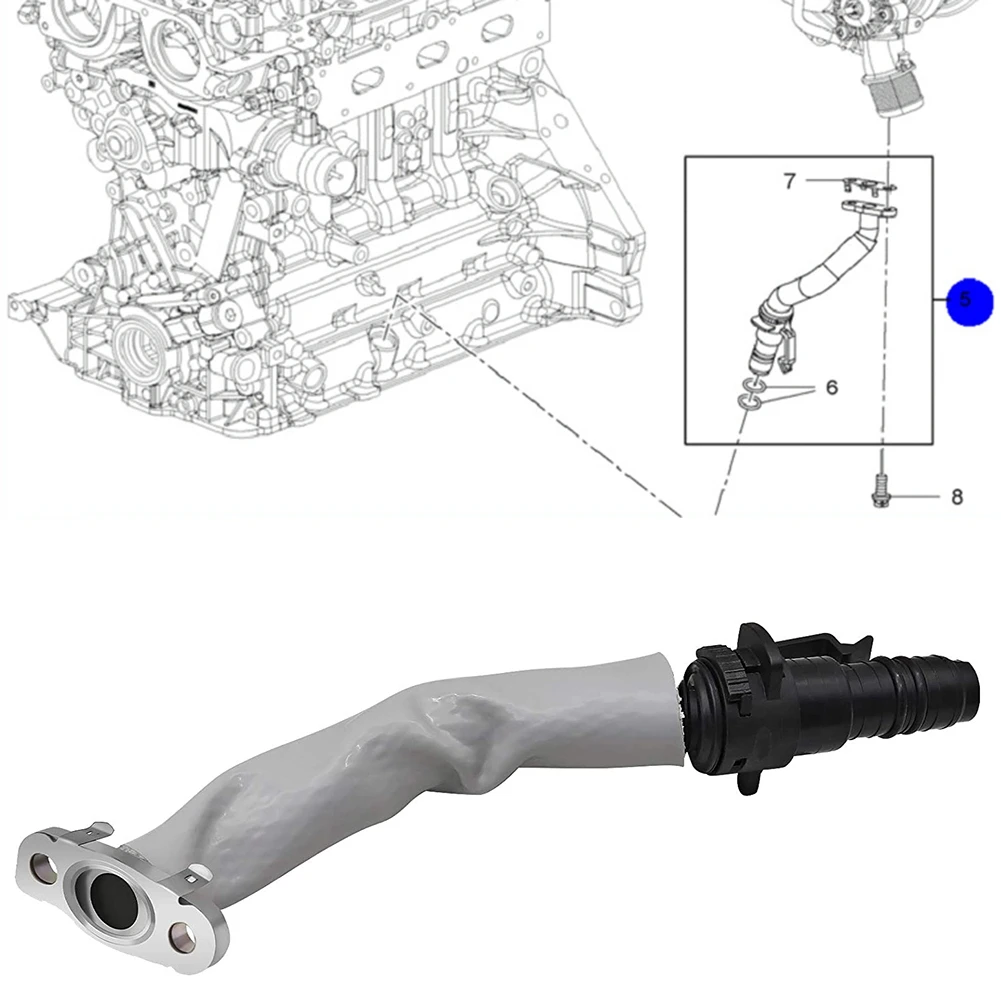 Трубка для возврата масла двигателя турбо 55587854 Chevy Cruze Sonic Trax Buick Encore 1.4L шланг 55569839 |