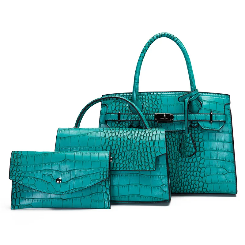 

New foreign trade handbag 2023 new platinum steamed stuffed bun mother bag fashion crocodile pattern large-capacity shoulder bag