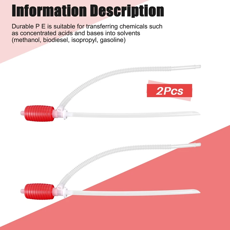 Универсальный сифонный насос для перекачки топлива 2 шт. — большой сжимающий