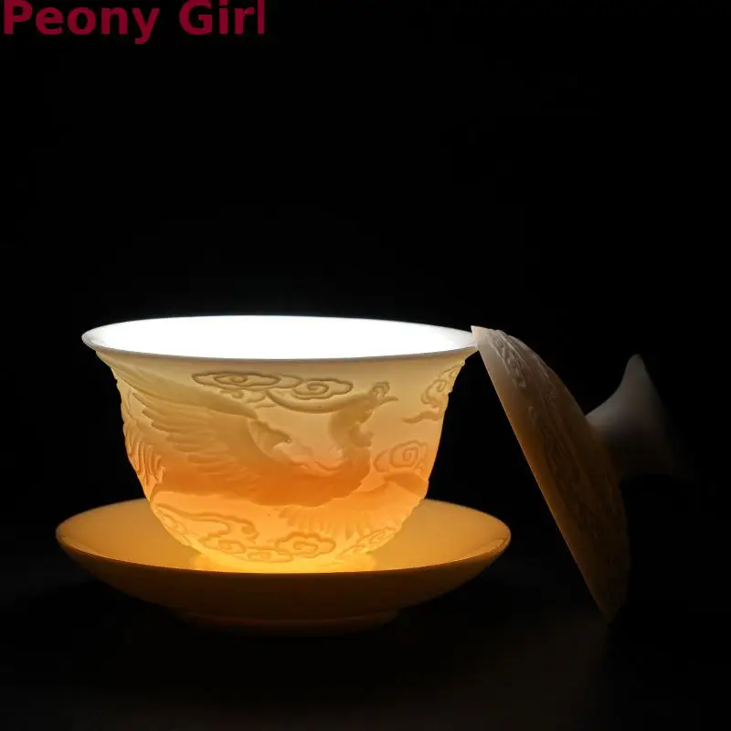 

Рельефная чаша для чая ручной работы из нержавеющей стали