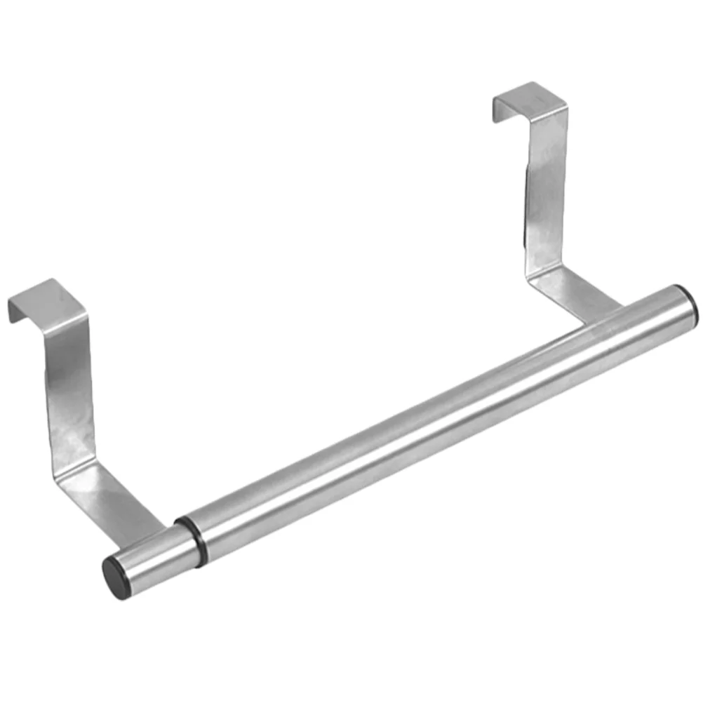 

Metal Hanger Telescopic Towel Rack Nail-free Hanging Pole Cabinet Door Bathroom Stands Stainless Steel Individual