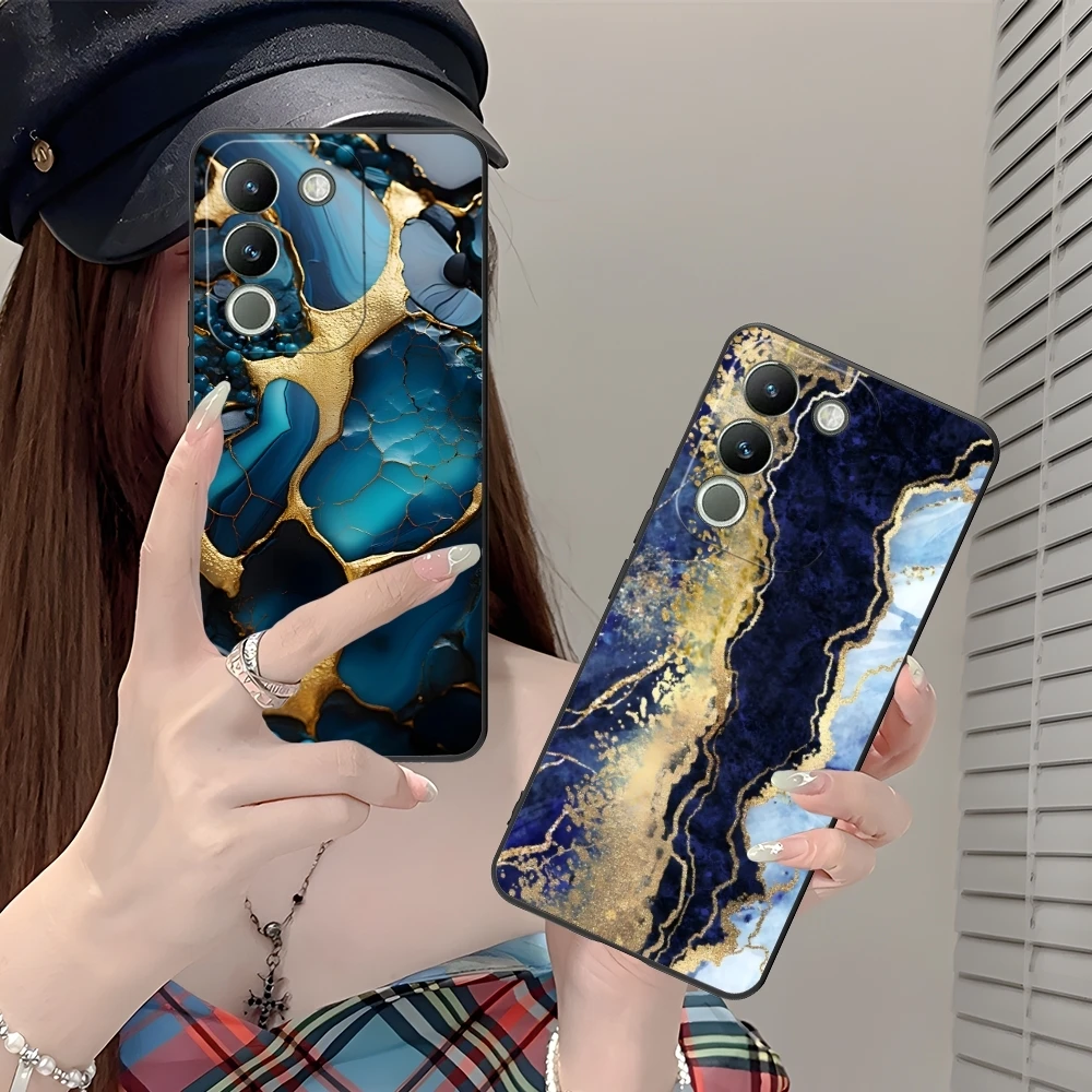 Роскошный чехол для мобильного телефона с золотым камнем VIVO Y95 Y93 Y31 Y20 V19 V17 V15 Pro X60