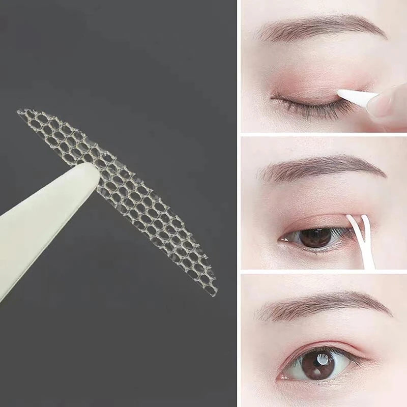 

40pcs Eyelid Tape Sticker Invisible Double Fold Eyelid Lace Paste Clear Beige Stripe Self-adhesive Natural Eye Tape Makeup Tool