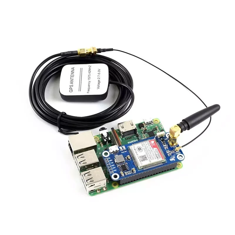 

NB-IoT/eMTC/EDGE/GPRS/GNSS HAT для RPi Zero/Zero W/Zero WH/2B/3B/3B +, на основе SIM7000C, поддерживает TCP,HTTP,FTP,SMS, почта