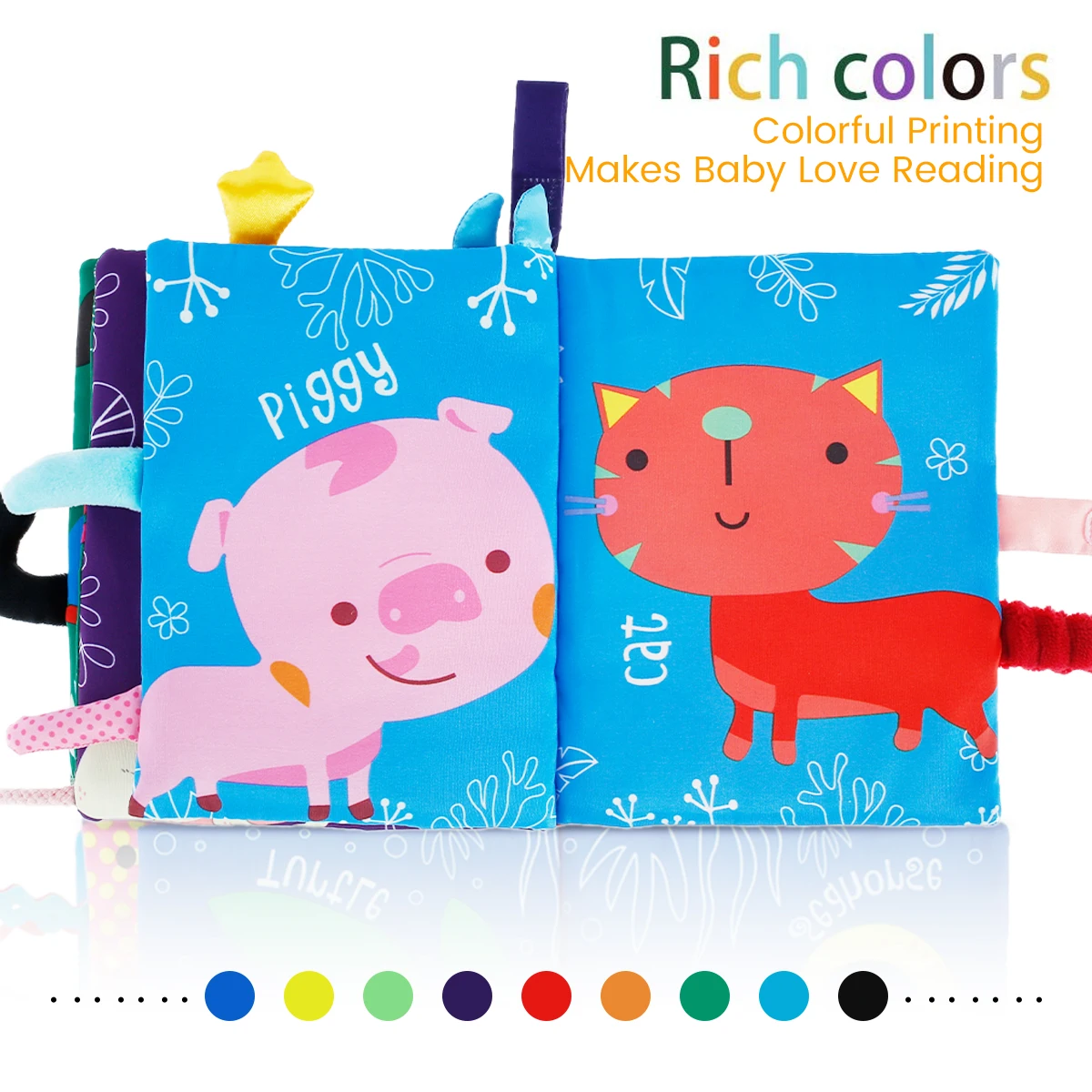 

Тканевая книга со встроенным звукогенератором, тканевые книги для животных, обучающая Дошкольная игрушка для детей 2 + месяцев