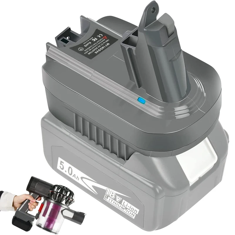 

For Makita/Dewalt/Milwaukee 18V Lithium Battery Adapter Converter To Dyson V6 V7 V8 Battery Cordless Vacuum Cleaner tool