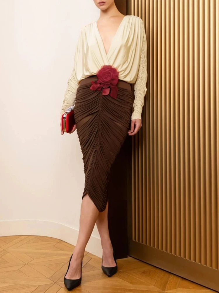 Платье House of Beauty сексуальное миди полиэстер