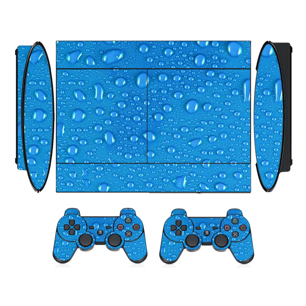 Виниловая Защитная Наклейка в виде капли воды для Sony PS3 Super Slim и 2 Наклейки на чехлы