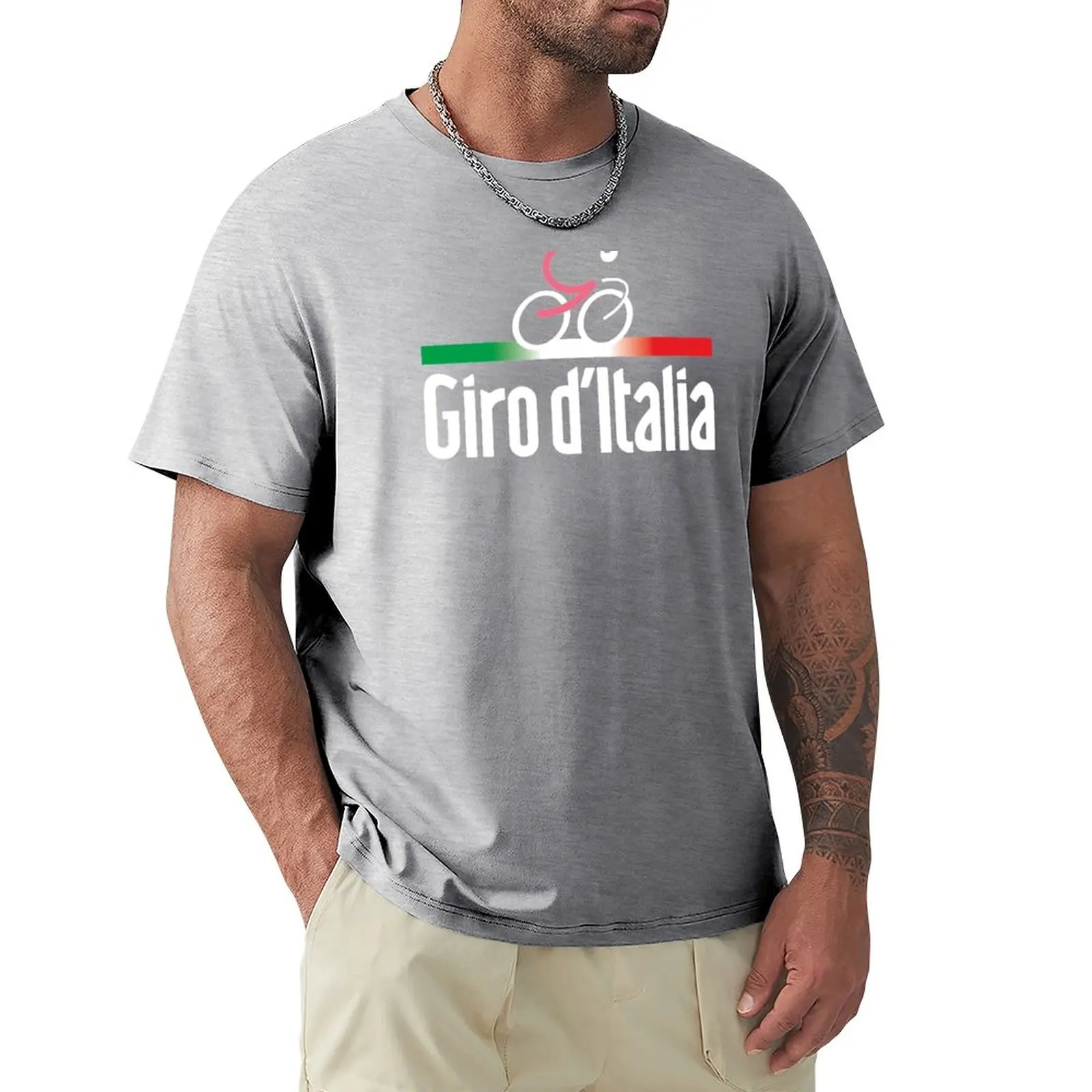 Фото Повседневная хлопковая футболка для мужчин Giro D Italia футбольная рубашка с круглым вырезом и короткими рукавами Летняя ули... №3