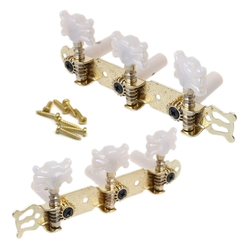 

2Pcs Classical Guitar Tuners Tuning Keys Pegs Machine Heads Steel Goden Tone