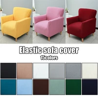 waterproof fabric single sofa cover plaid elasticity anti slip covers for armchairs single chair cover for home living room