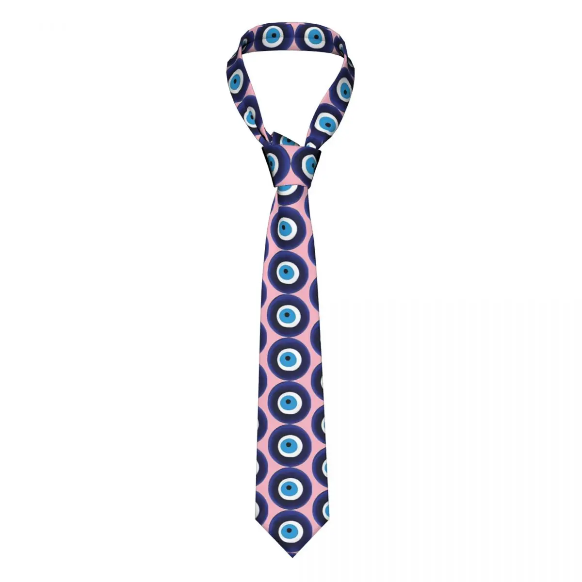 

Nazar Evil Eye Tie Symbol Print 8CM Fashion Neck Ties Gift Wedding Men Shirt Cravat