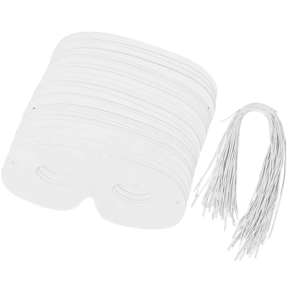 

Materials Party Masks Unpainted Masquerade Cosplay Halloween White Prop Blank For Women Bulk