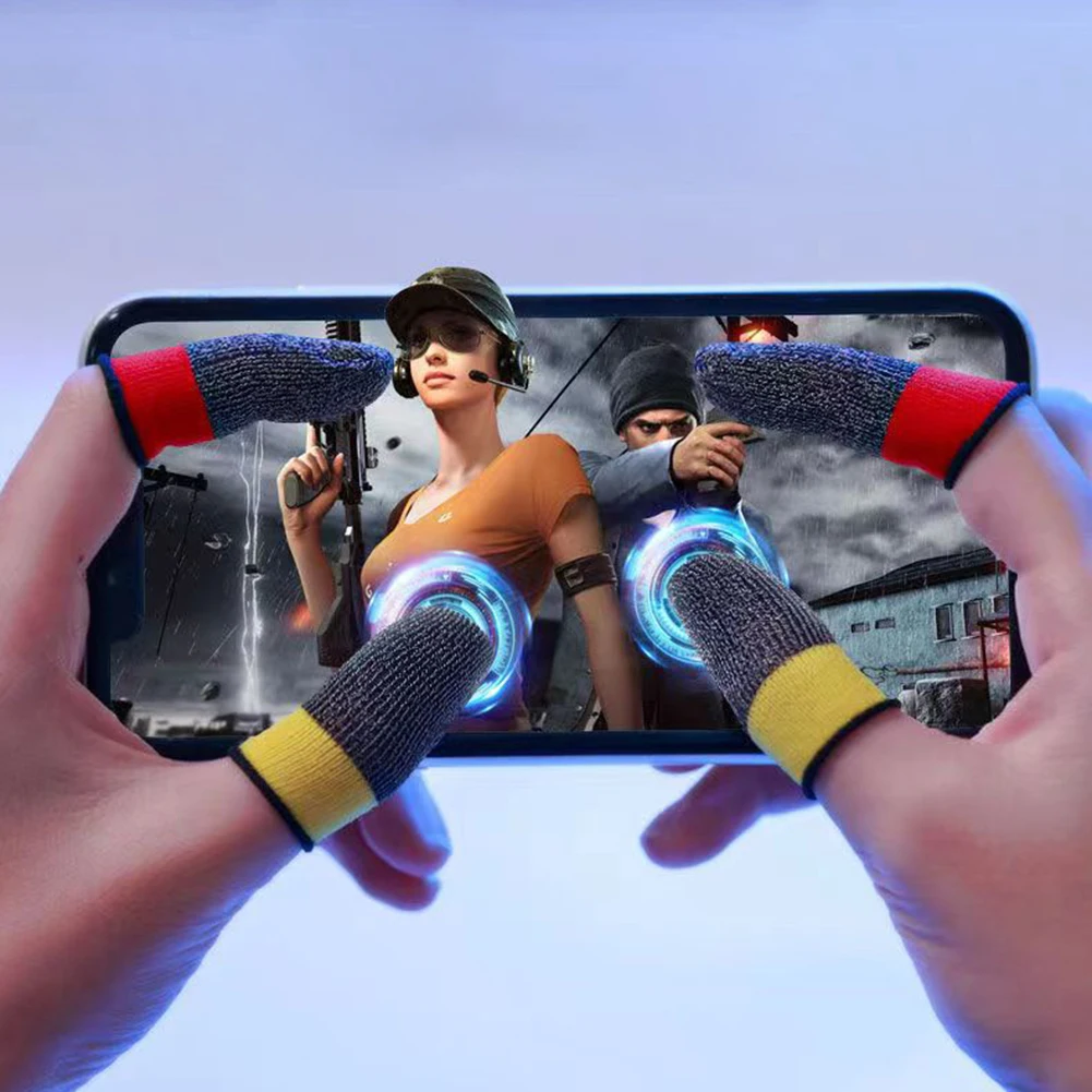 

Gaming Finger Sleeve for PUBG Game Controller Sweatproof Gloves Fingertips Sweat Resistant Thumb Gloves Breathable Fingertip