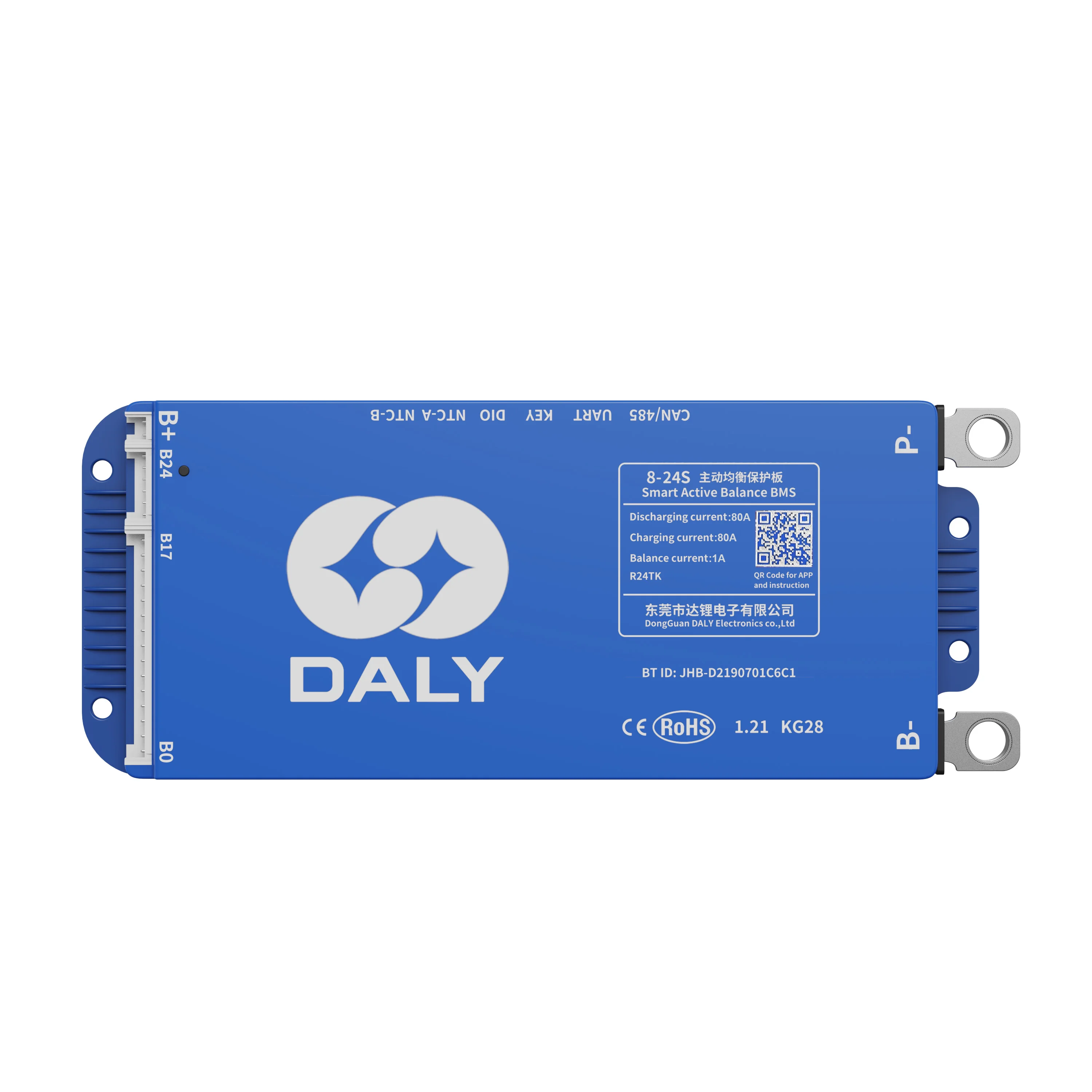 Фото Daly BMS WiFi RS485 CANBUS Active BMS 80A 3.0LCD 4.3LCD Lifepo4 4S 8S 16S 24S 80A Active Balance 1A Встроенный BT 12V 24V 48V 60V №2