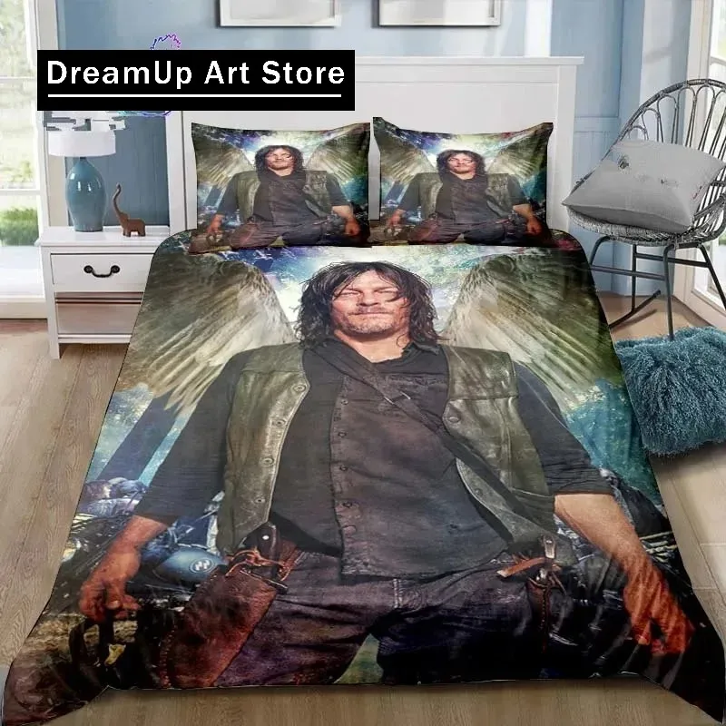 Walking Dead Daryl Dixon Wings Mark Bedding Set Boys Girls Twin Queen King Size Duvet Cover Pillowcase Bed boys Adult Bedroom
