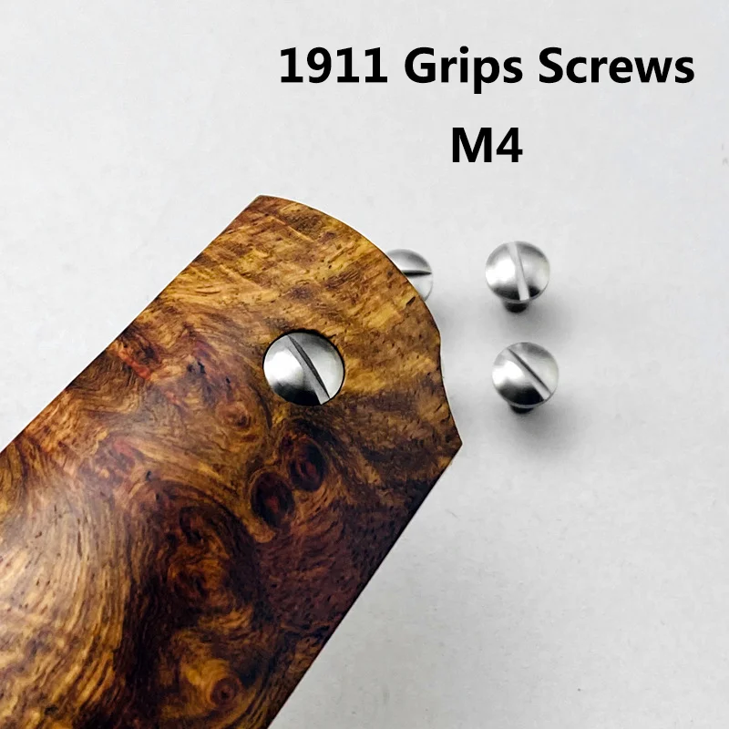 

1 Set Stainless Steel Grip Handle M4 Screws for 1911 Models Wood Guard DIY Making Accessories Parts Replacements Nails Bolts