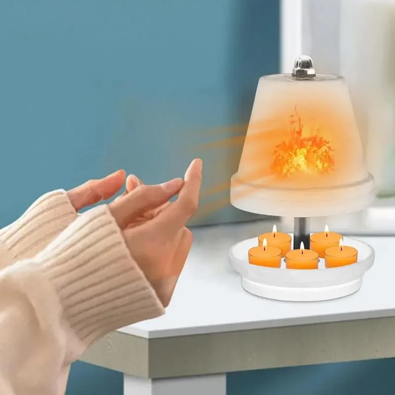 

Tea Light Oven Ceramic Radiator Double Walled Tea Lamps Warming Stove Candlesticks Holder Home Decor