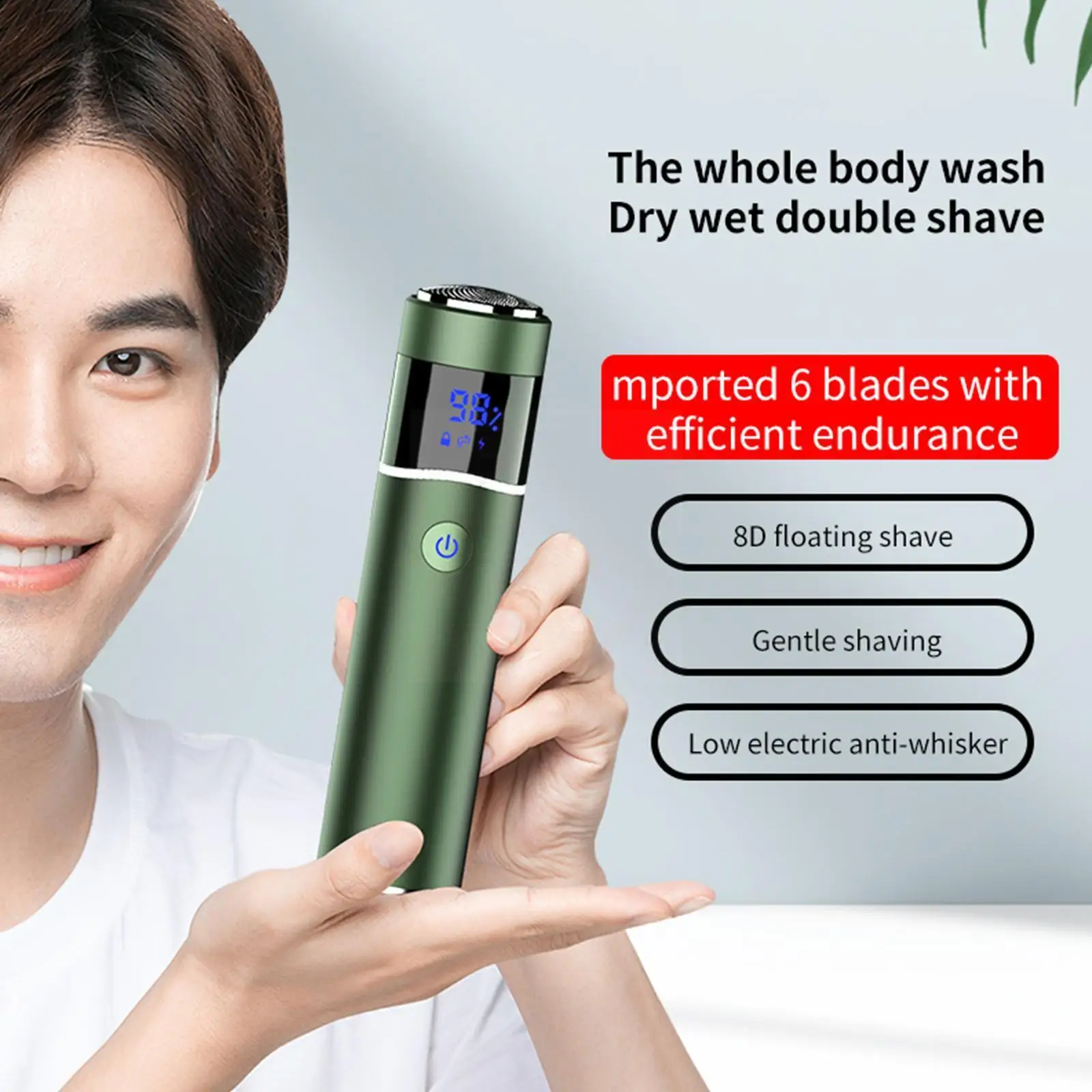 

9d Men's Electric Shaver Mini Travel Car Portable Rechargeable Multifunctional Shaver For Men Portable Travelling Supplies R2x3
