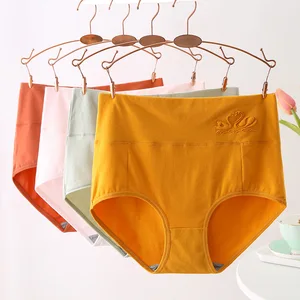 Plus Size Panties Antibacterial Briefs Women's Lingerie High Waist Cotton Underpants Breathable Underwear Female Intimates Plus Size Panties Antibacterial Briefs Women's Lingerie High Waist Cotton Underpants Breathable Underwear Female Intimates