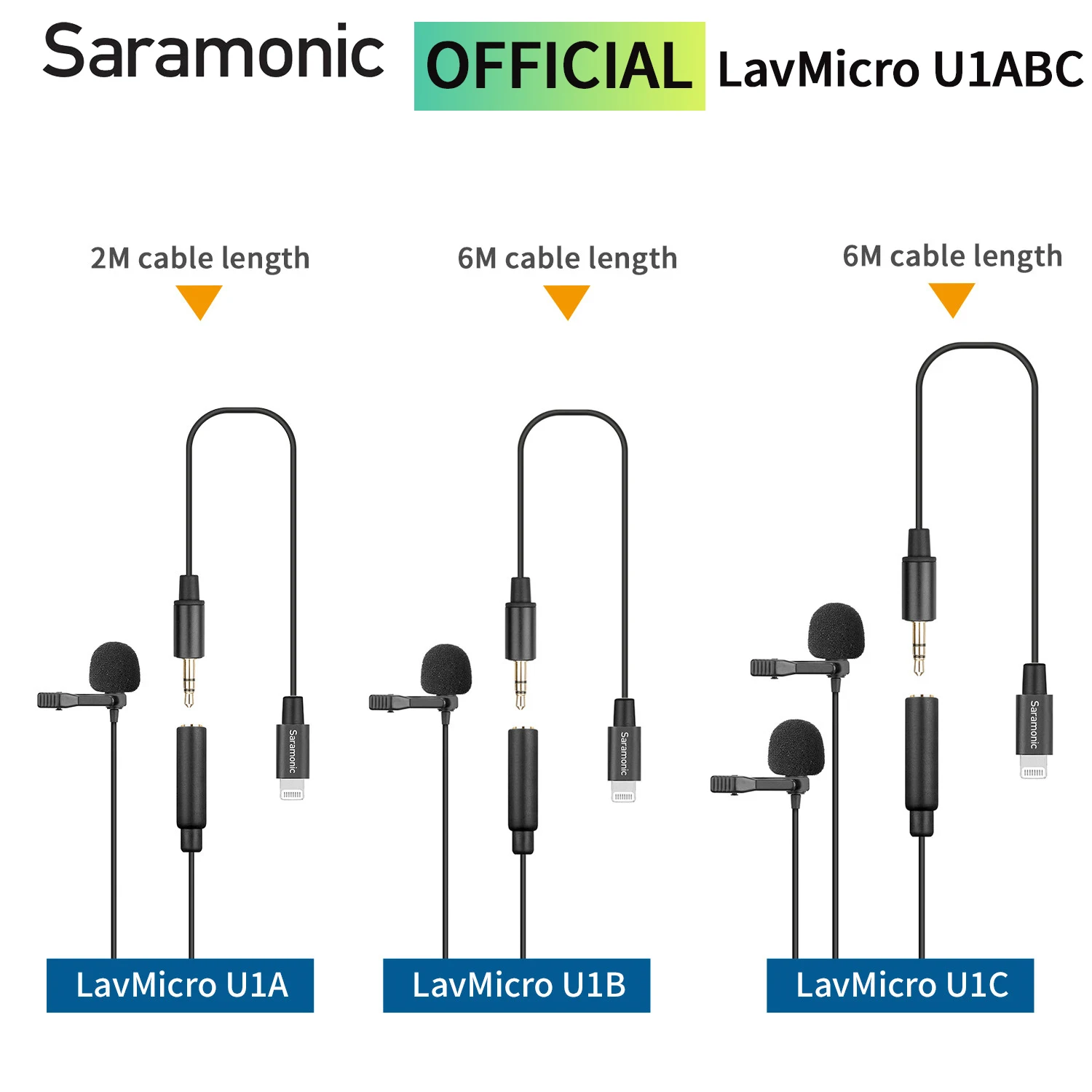 

Saramonic LavMicro U1 Lightning Connector Lapel Microphone for iPhone iOS iPad Condenser Lavalier Microphone Streaming Youtube