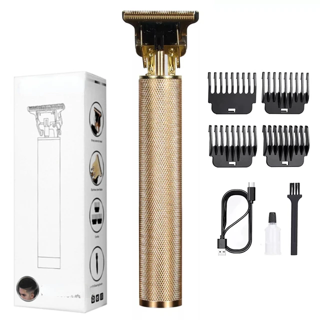 T9 Retro Men's Barber USB Rechargeable  Beard Shaver Precision Trimmer for Men Hair Clipper Professional Shaving
