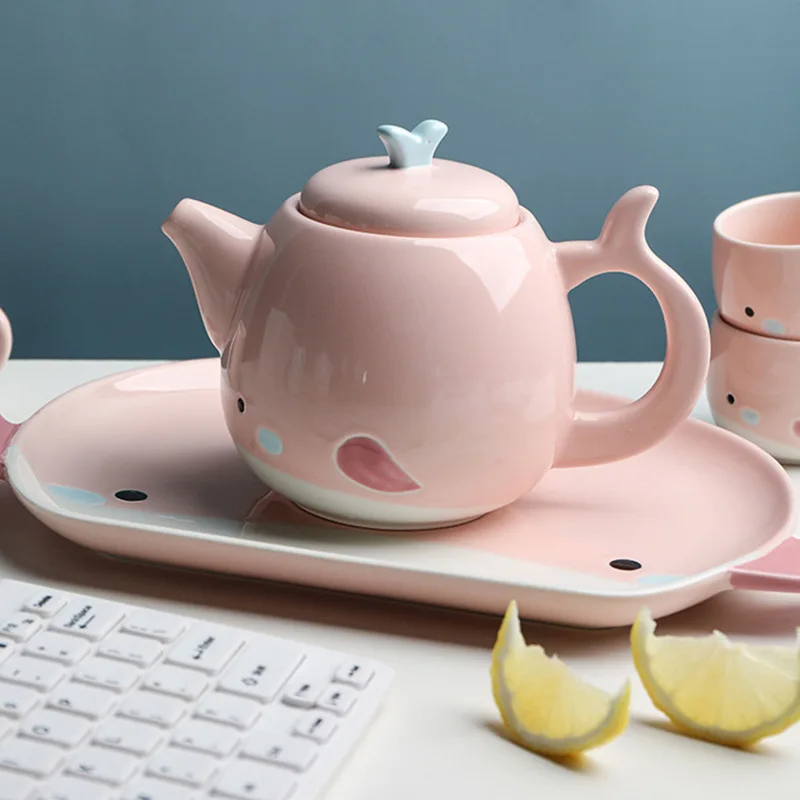 Чайный горшок чайный набор милая Ручная работа в виде животных Цветная