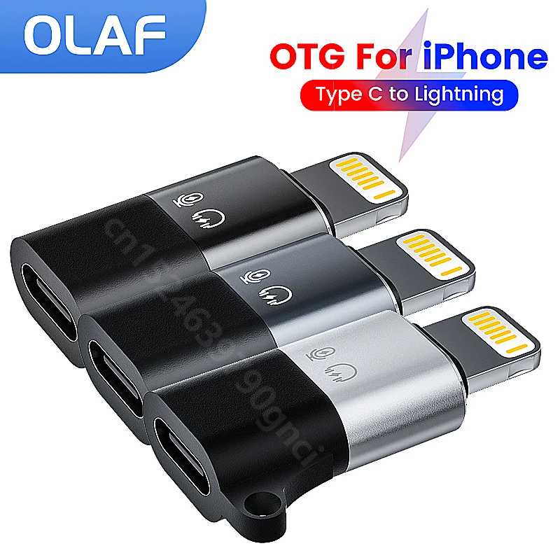 Адаптер для зарядки Olaf otg для iphone iPad планшета PD преобразователь Usb C флэш-накопитель otg адаптер Lightning на Type C адаптер для IOS