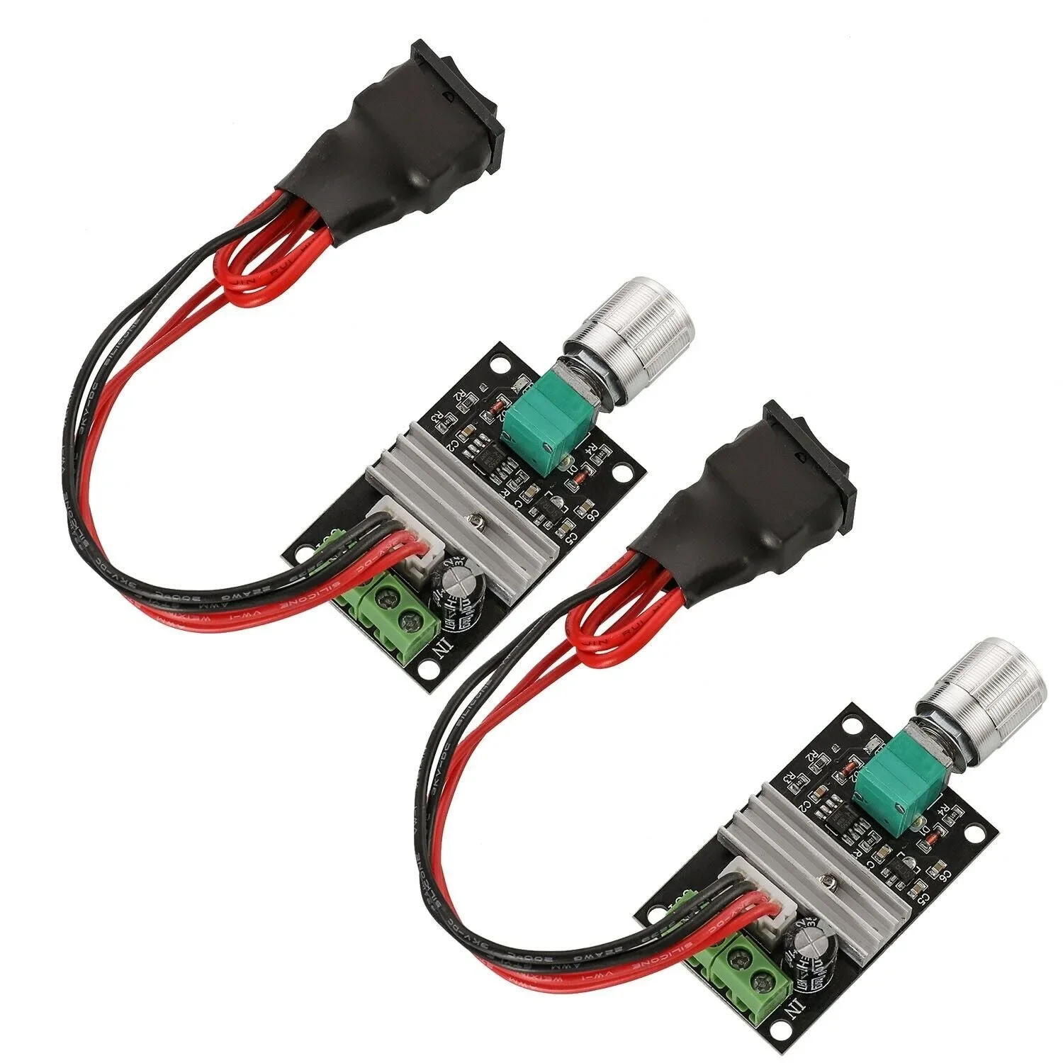 2x DC 6V12V24V28V 3A ШИМ-регулятор скорости двигателя Регулируемый драйвер Реверсивный