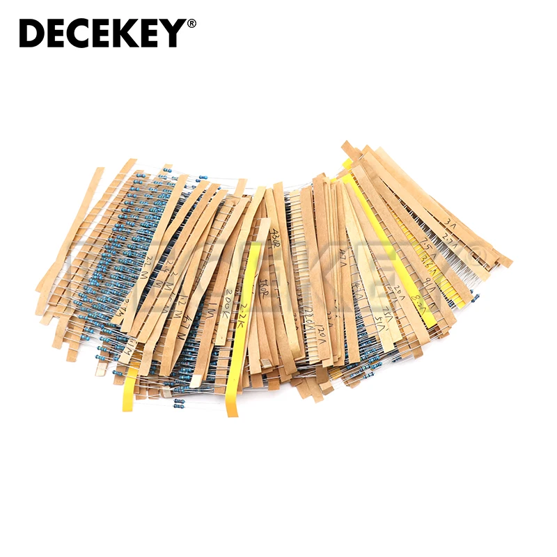 Набор металлических пленочных резисторов 1/4 Вт 3120 шт. 156 значений