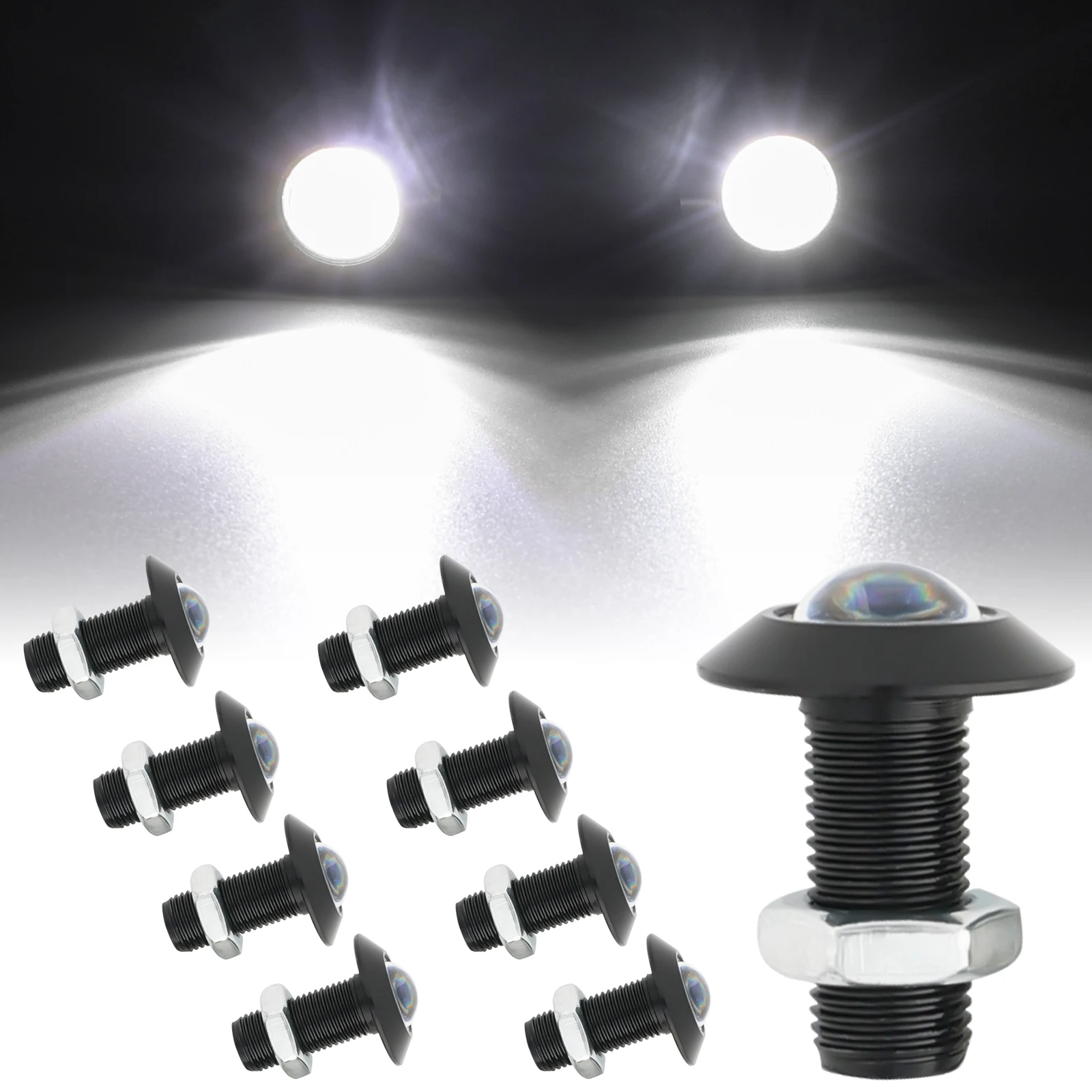 

8x ультратонкий 23 мм высокомощный фонарь орлиный глаз для автомобиля мотоцикла дневной режим фонарь задний фонарь заднего хода фонарь белый 12 В