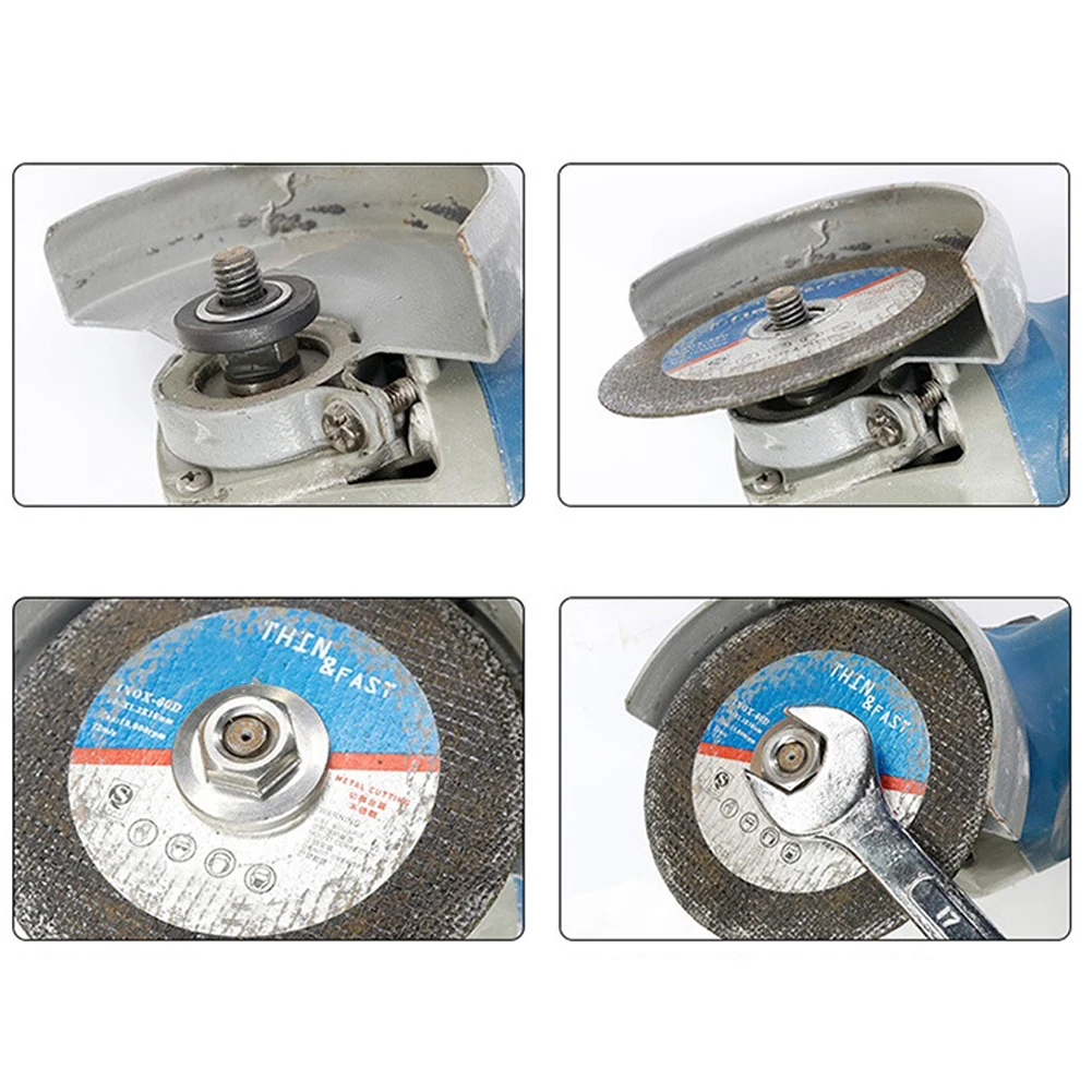 

3pcs/set Angle Grinder Stainless Steel Hexagon Nut Pressure Plate With Wrench For 100 Type Angle Grinder Power Tool Accessories