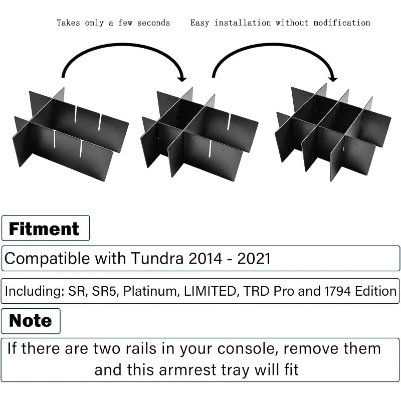 Разделители органайзера центральной консоли совместимые с аксессуарами Toyota Tundra