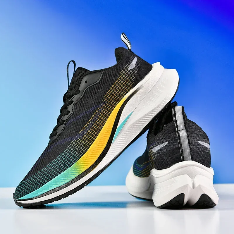 Новинка 2024 беговые кроссовки для марафона мужские зеленые розовые Женские бега