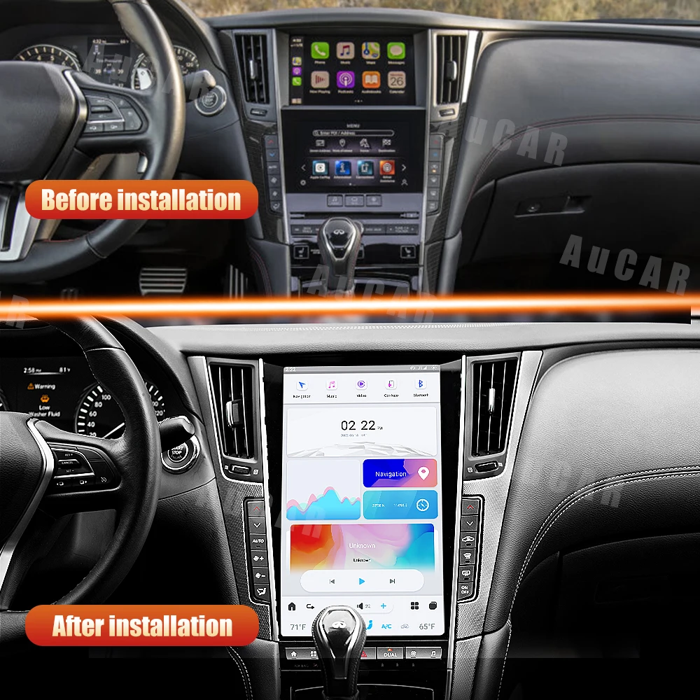 Головное устройство AuCar Mark6 Tesla Style Android для Infiniti Q50 Q50S Q60 Q60S 2014-2019 GPS Navi 1920*1080 13 6