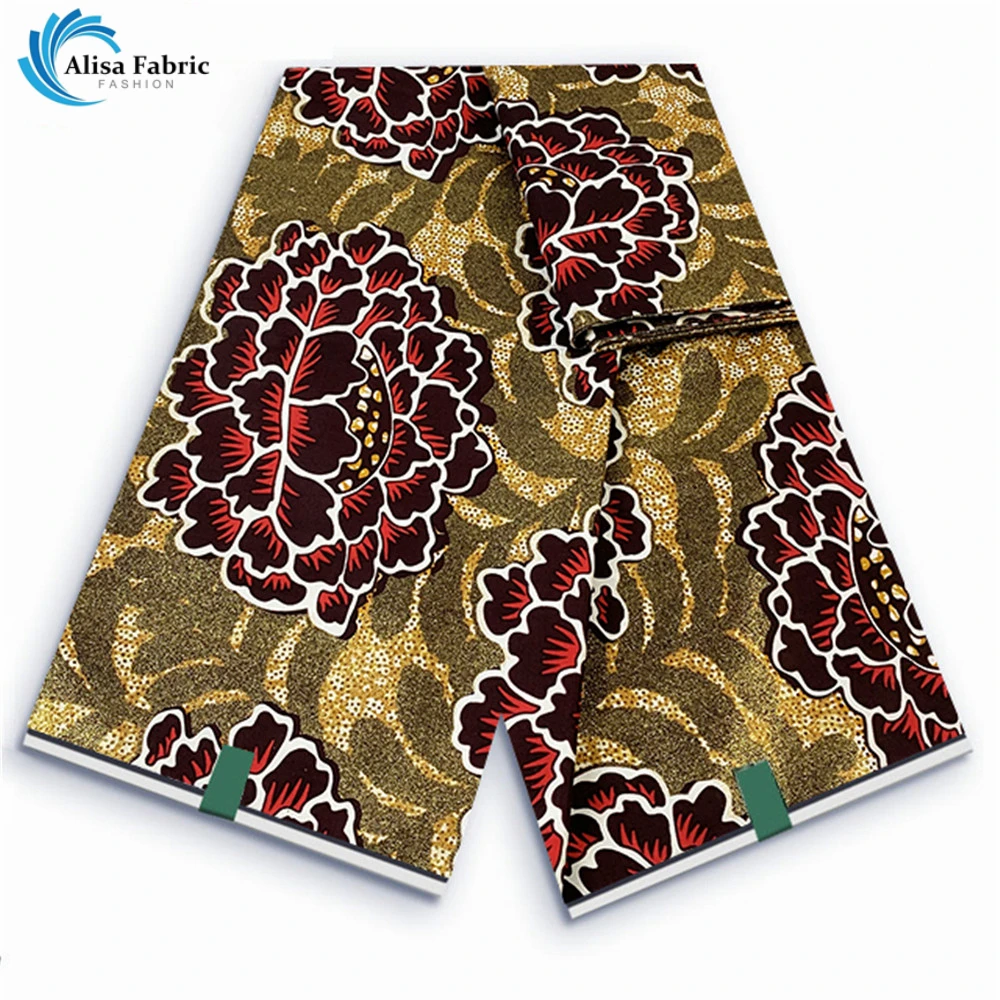 

Grand Super 100% Cotton African Wax Fabric High Quality Wax Print Ankara Fabric For Sewing 6yards Women Fabric VLS07