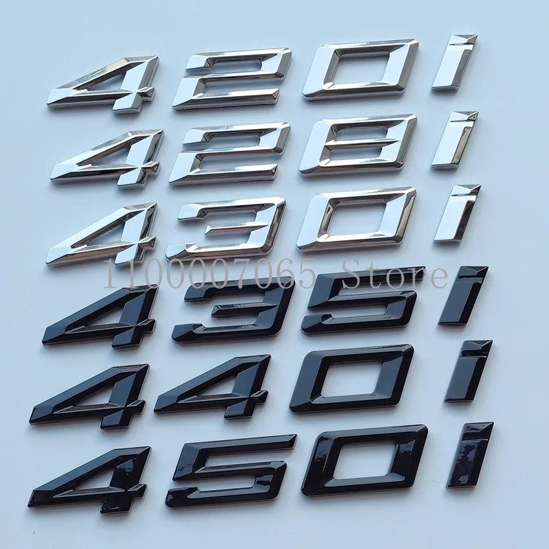 

New Numbers Letters 420i 428i 430i 435i 440i Top ABS Emblem for BMW 4 Series Car Trunk Nameplate Logo Sticker Glossy Matte Black