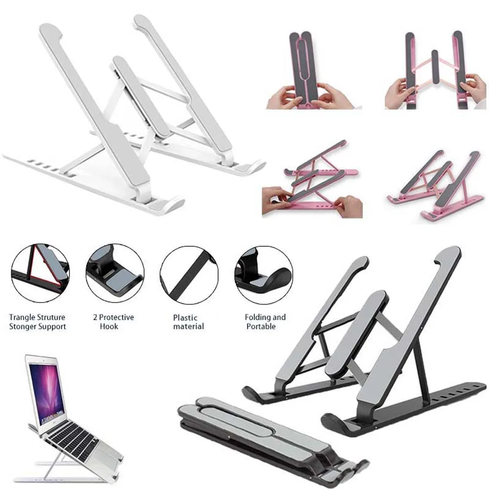 

Portable Adjustable Laptop Stand Foldable Support Base Notebook Stand for MacBook Air Pro Ipad PC Computer Pad Laptop Holder