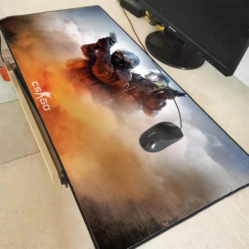 

Mairuige CS GO Gamer Large Locking Edge Mouse Pad Counter Strike Non-slip Keyboard Mouse Mat for PC Computer Keyboard Gaming Pad