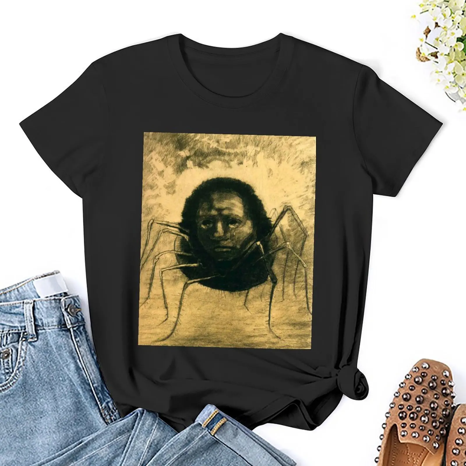 Футболка The Cry Spider от Odilon Redon женская одежда с животным принтом быстросохнущие