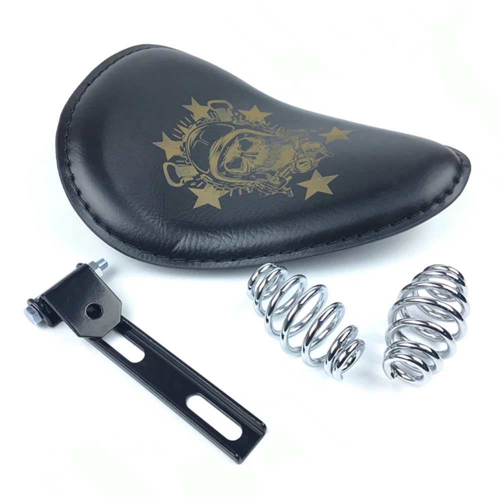 3-дюймовый кожаный мотоциклетный кронштейн Sportster Chopper Bobber Custom SOLO Spring |