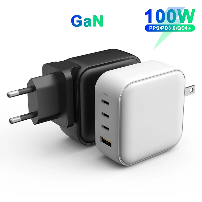Устройство зарядное сетевое с 4 портами USB Type-C, 100 Вт, 87/65/45/20 Вт
