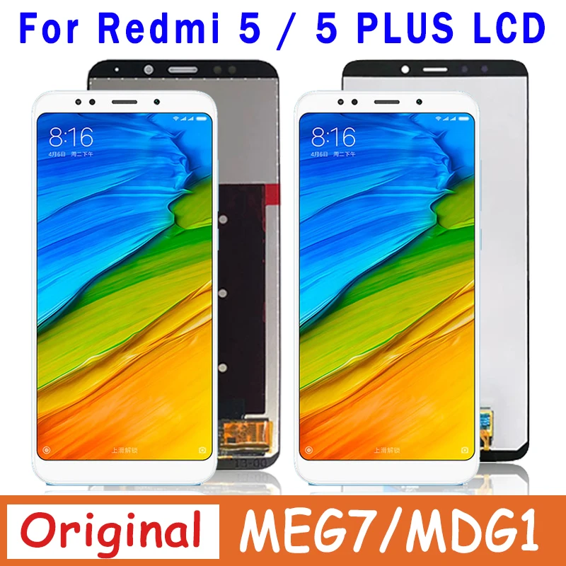Оригинальный ЖК-дисплей для Xiaomi Redmi 5 Plus, 5 Plus, MEG7, MEI7, сенсорный экран, дигитайзер для Redmi 5 Redmi5 MDG1, MDI1, замена