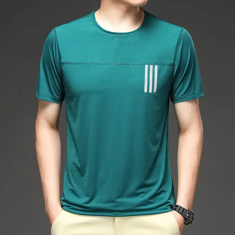 Polyester musculation camisa Men Running T Shirt Quick Dry Fitness Shirt Training Exercise gym clothing men Sport Shirt Tops