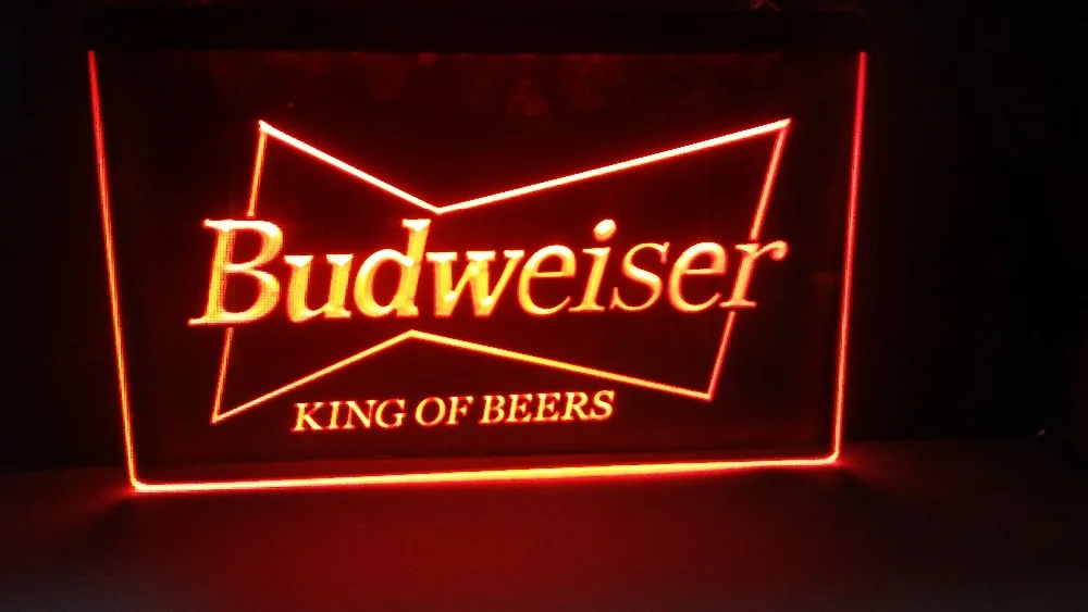 Пивной бар Budweiser KIGN паб клуб 3d знаки светодиодный неоновый Sig